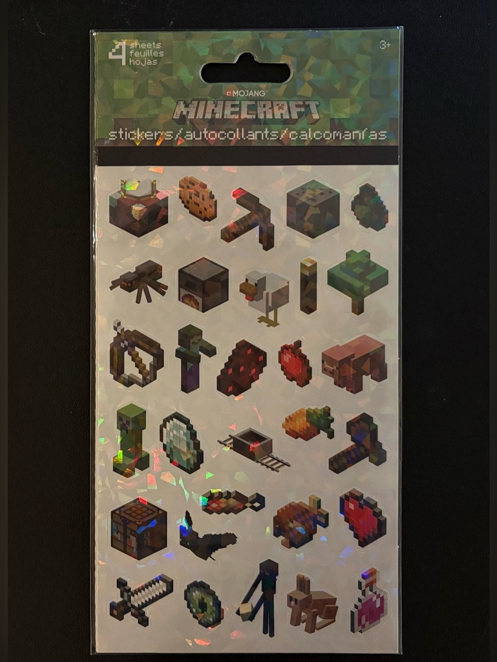Minecraft Stickers - 4 sheets - Sealed Package